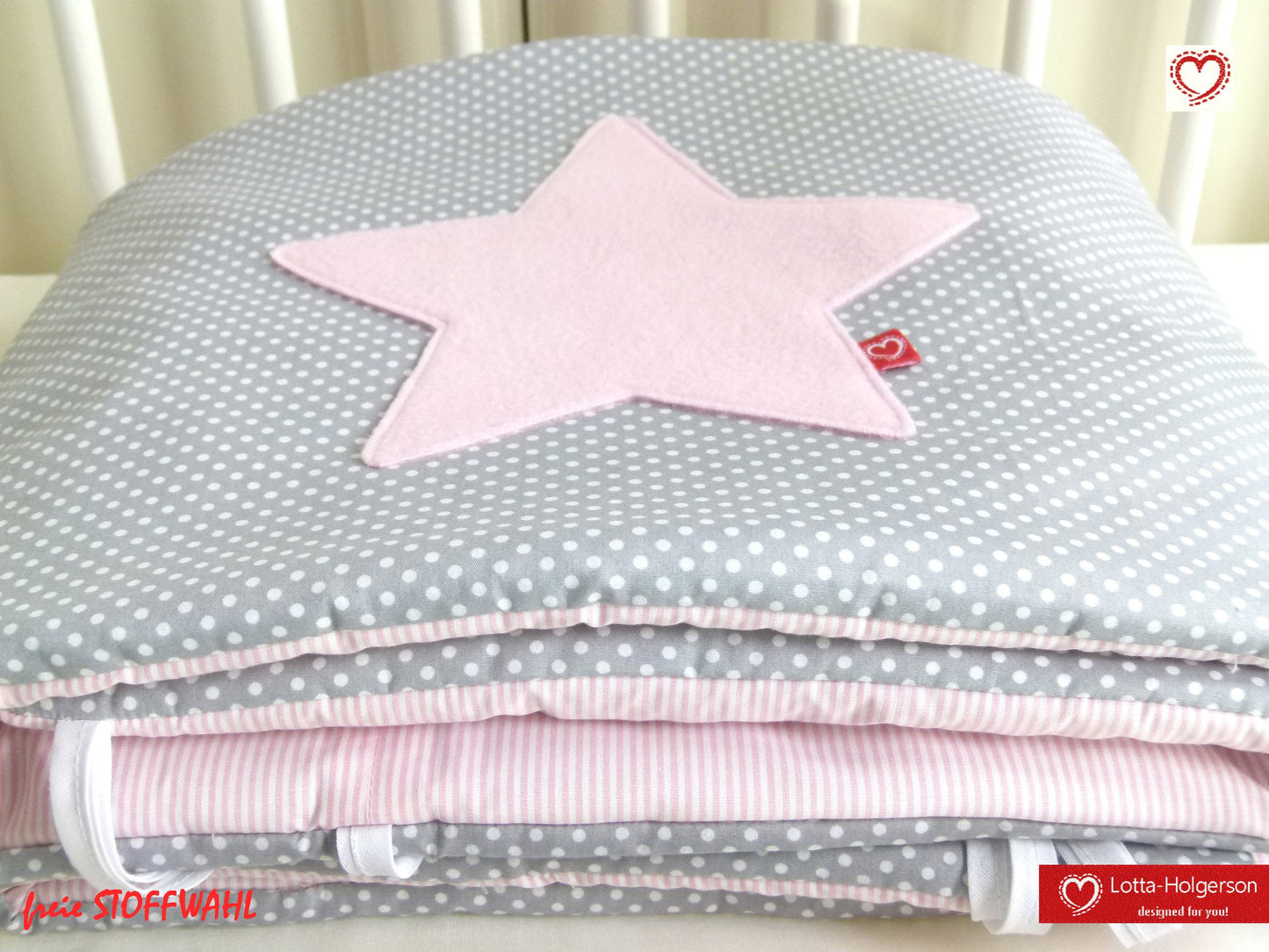 BETTNESTCHEN - NESTCHEN - Bettumrandung für Babybett 120x60cm + 140x70cm, Laufgitter, Beistellbett, Wiege 40x90cm, Babybay, Babybay Maxi